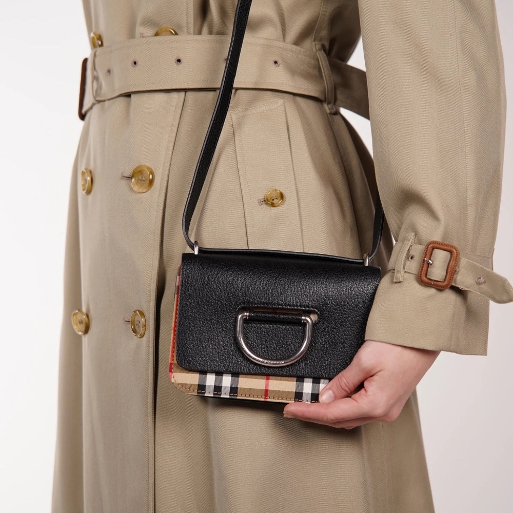 Burberry the d-ring leather mini bag